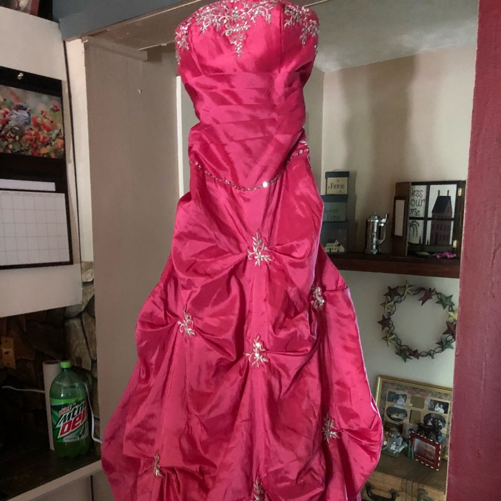 Pink dress, with crystal specks